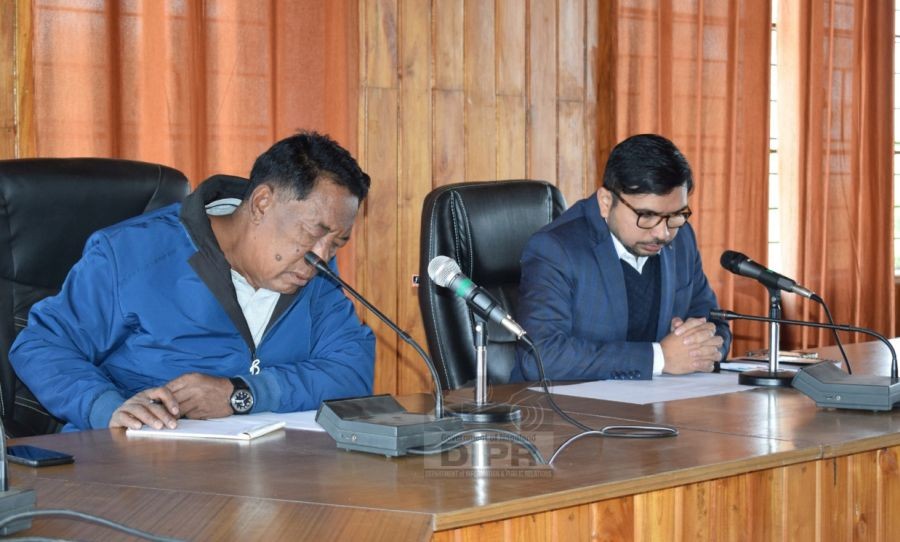 The DC & Vice Chairman DPDB Peren, Vineet Kumar, IAS chairing the DPDB meeting on February 7 at DC’s Conference Hall Peren. (DIPR Photo)